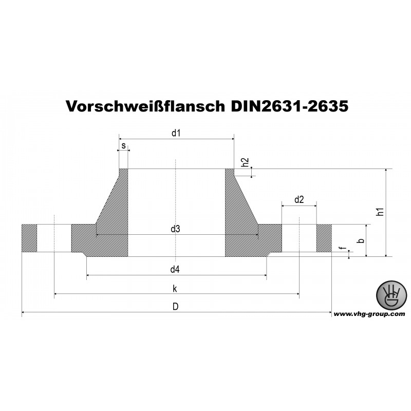 Glatter Flansch - PN10/16 - DIN 2576 / EN 1092-01 - RSt 37-2 - DN 50 - 60,3  mm - 2